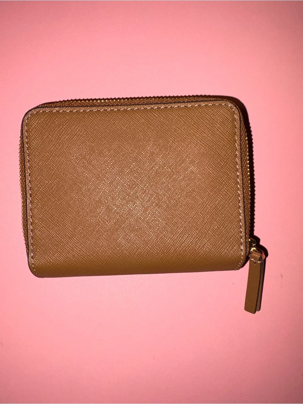 Woven Tory Burch tote with zip card case & zip- around wallet